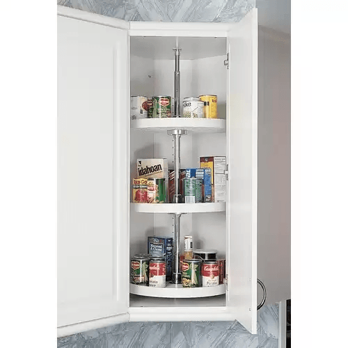 6073 18" Full-Circle 3 Tray Lazy Susan, Almond - Alt Image 1