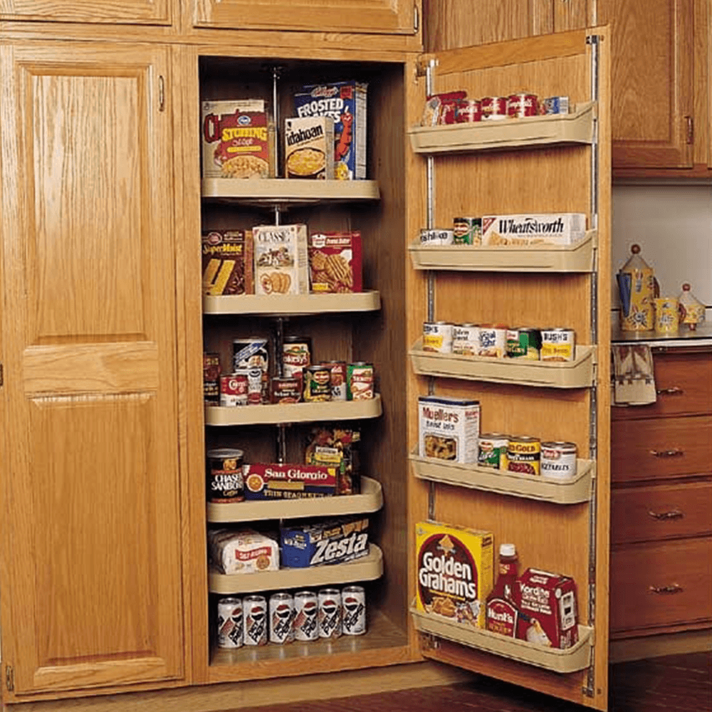 20" D-Shape 5 Tray Lazy Susan, Almond - Alt Image 1