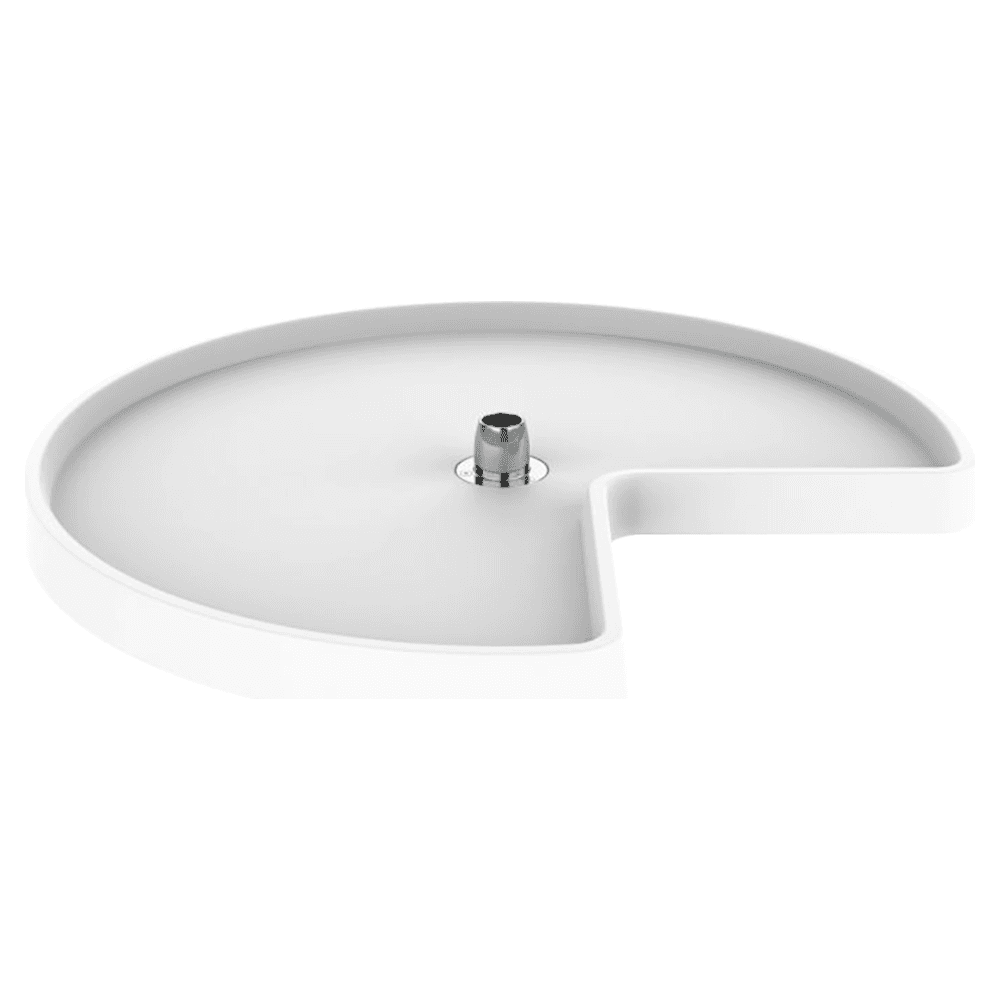 6471 32" Kidney 1 Tray Lazy Susan with Hub, White - Alt Image 1