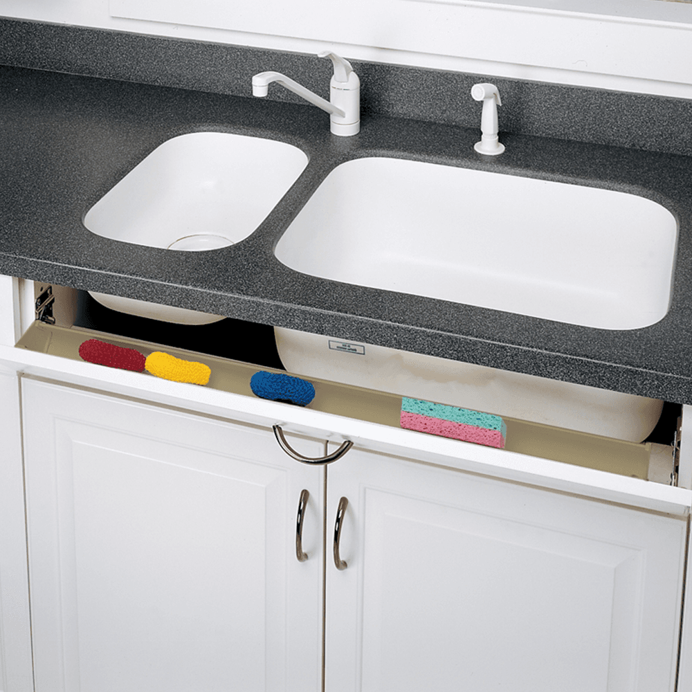 36" Slim Line Almond Sink Front Tip-Out Tray - Alt Image 1