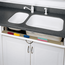 36" Slim Line Almond Sink Front Tip-Out Tray - Alt Image 1