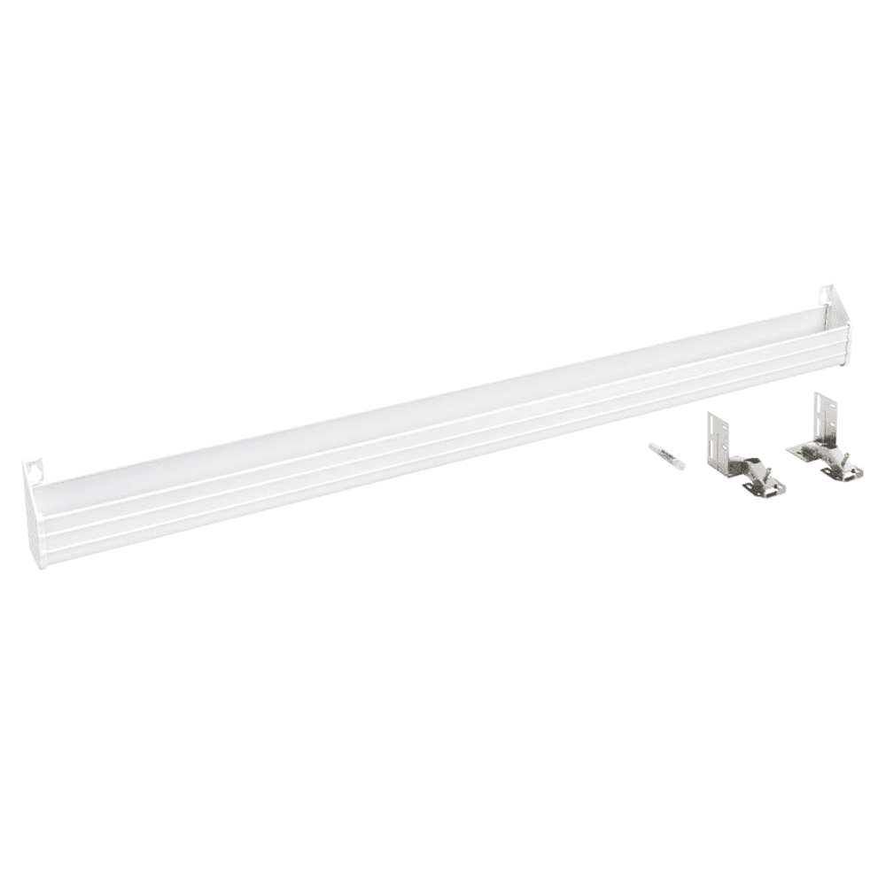 36" Slim Line White Sink Front Tip-Out Tray with Hinge & End Cap - Main Image