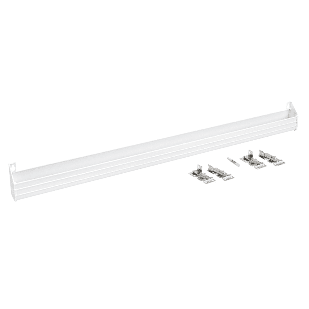 36" Slim Line White Sink Front Tip-Out Tray with 2-Pair Hinge End Cap - Main Image