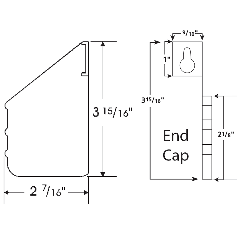 36" White Sink Front Tip-Out Tray with 2-Pair Hinges and End Cap - Alt Image 1