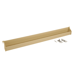 36" Almond Sink Front Tip-Out Tray with 1-Pair Hinges and End Cap - Main Image
