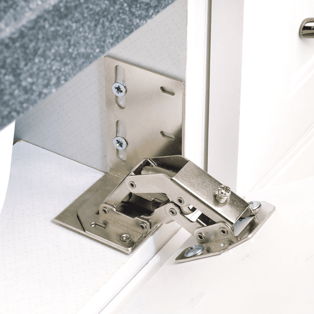 9" Chrome Euro Face Frame Hinges for Tip-Out Tray - Alt Image 1
