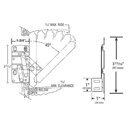 1" Metal Self-Holdin Hinges for Tip-Out Tray - Alt Image 2