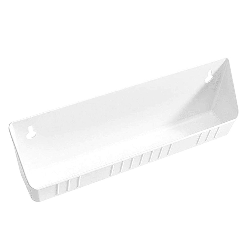 11" White Sink Front Tip-Out Tray Set with 2-Pair Hinges - Main Image