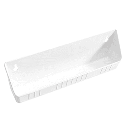 11" White Sink Front Tip-Out Tray Set with 2-Pair Hinges - Main Image