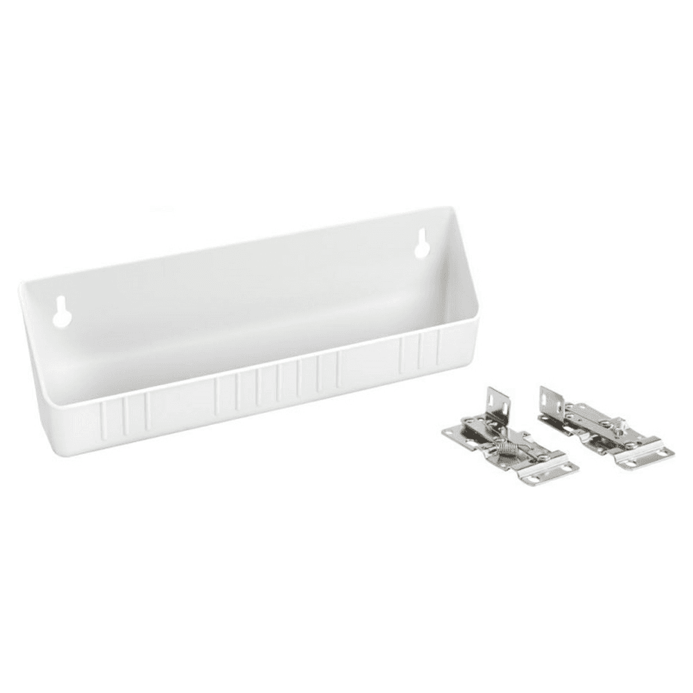 6572 14" White Sink Front Tip-Out Tray with Hinge, Pair of 20 - Alt Image 1