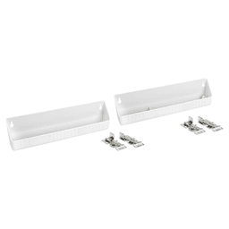6572 14" White Sink Front Tip-Out Tray with Hinge - Main Image