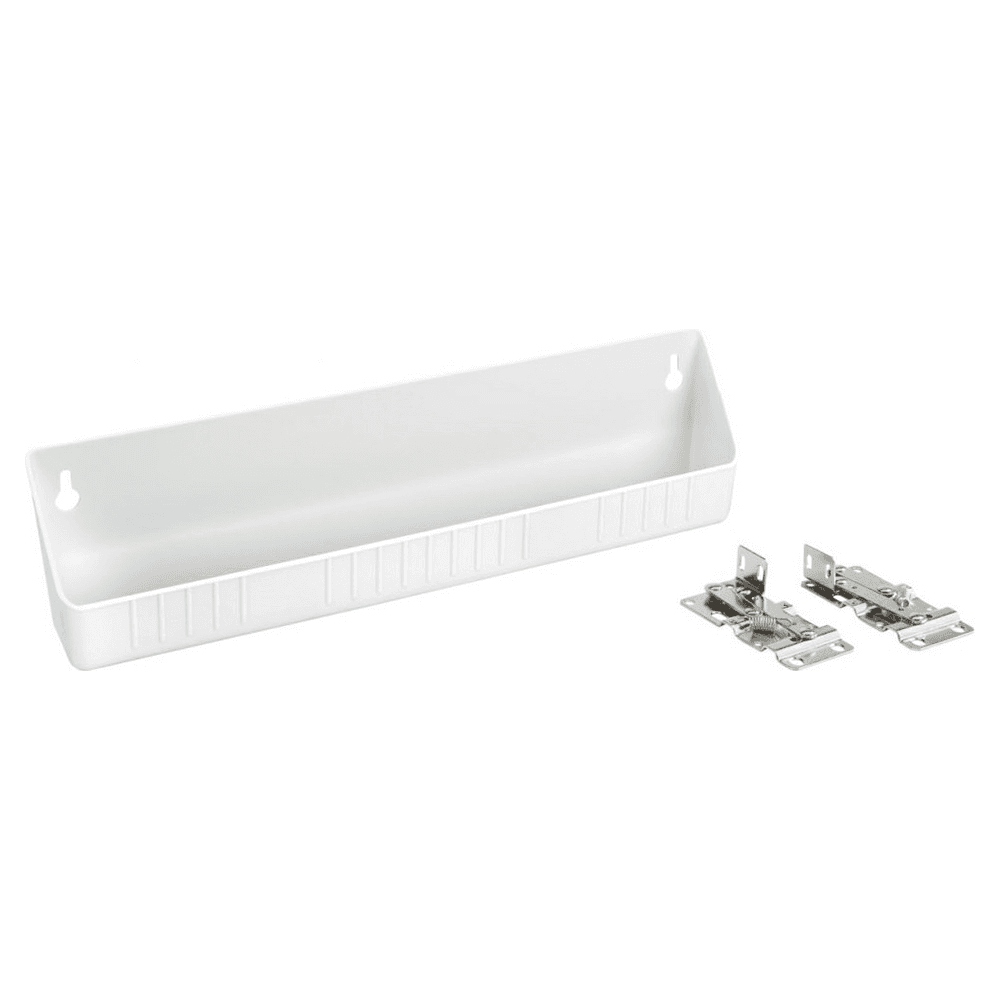 6572 14" White Sink Front Tip-Out Tray with Hinge, Pair of 20 - Main Image