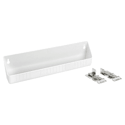 6572 14" White Sink Front Tip-Out Tray with Hinge, Pair of 20 - Main Image