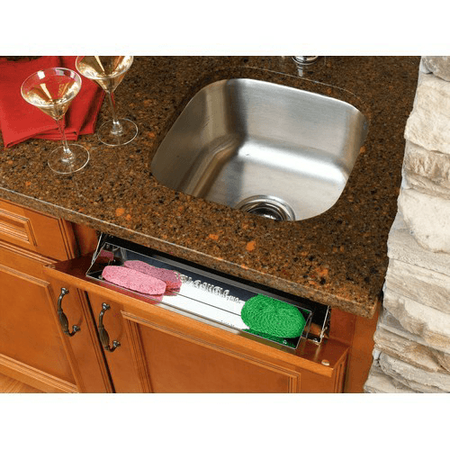 6581 31" Stainless Steel Sink Front Tip-Out Tray with Hinge - Alt Image 1