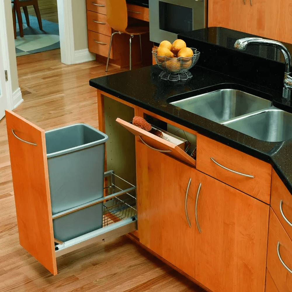 28" Stainless Steel Sink Front Tip-Out Tray with 1-Pair Hinges - Alt Image 1
