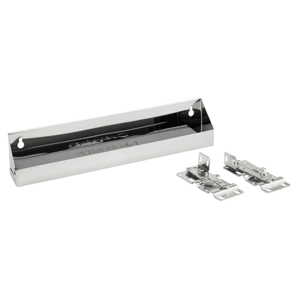 6581 14-1/4" Stainless Steel Sink Front Tip-Out Tray with Hinge - Main Image