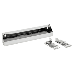6581 14-1/4" Stainless Steel Sink Front Tip-Out Tray with Hinge - Main Image