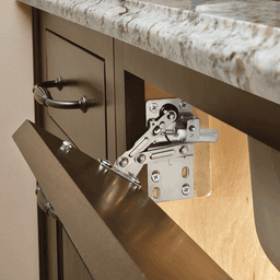 28" Chrome Sink Front Tip-Out Tray with 1-Pair Soft-Closing Hinges - Alt Image 1