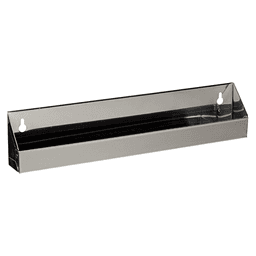 19" Stainless Steel Sink Front Tip-Out Tray with Tab Stops - Main Image