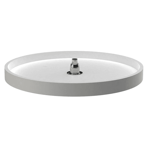 6621 24" Full-Circle 1 Tray Lazy Susan, White - Main Image