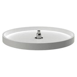 6621 24" Full-Circle 1 Tray Lazy Susan, White - Main Image