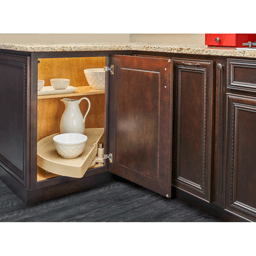 6881 33" Half-Moon 1 Tray Lazy Susan, Almond - Alt Image 1