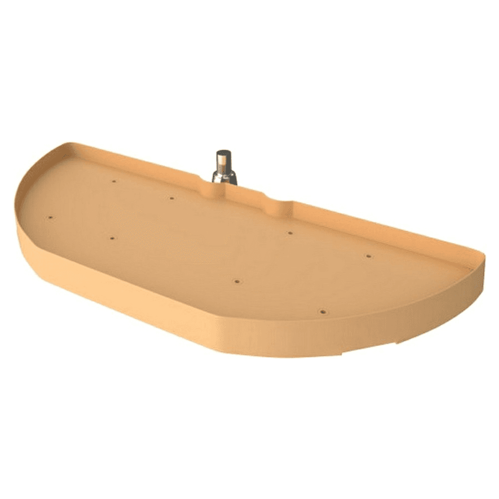 6881 33" Half-Moon 1 Tray Lazy Susan, Almond - Main Image