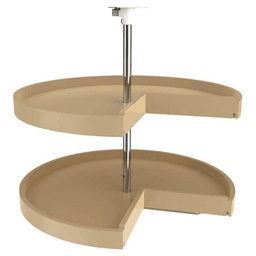 18" Full-Circle Lazy Susan, 28" Height, White, Bulk (6 Sets) - Main Image