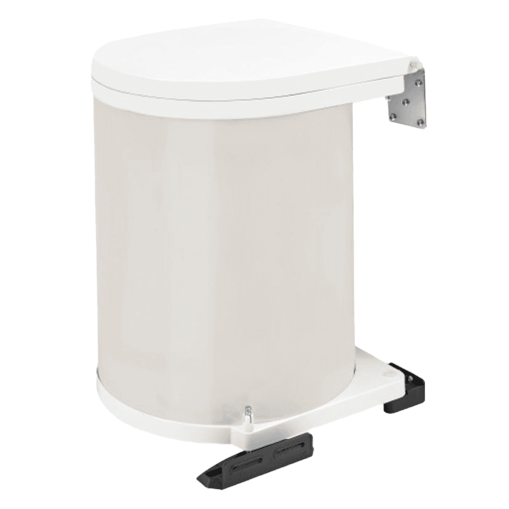 14 L Pivot Out Vanity Waste Container, White - Main Image