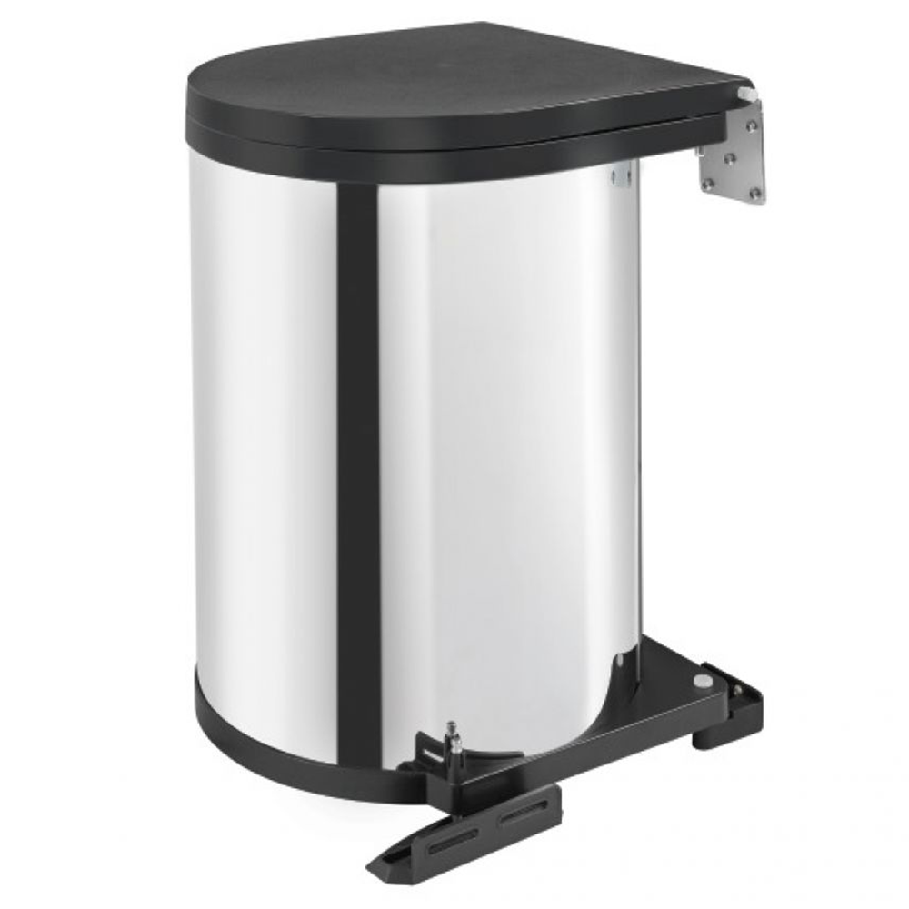 15 Liter Pivot-Out Waste Container for 14-3/4" Cabinet Opening, Stainless Steel - Main Image