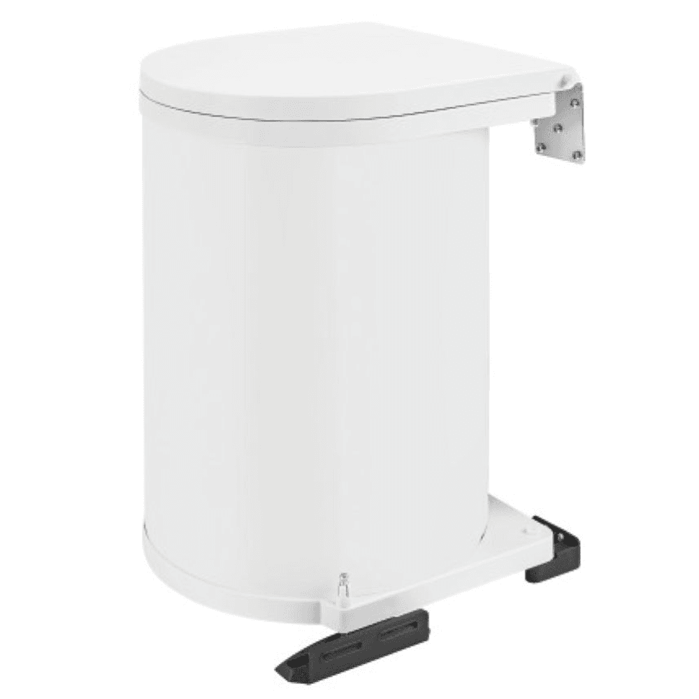15 Liter Pivot-Out Waste Container for 14-3/4" Cabinet Opening, White - Main Image