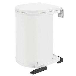 15 Liter Pivot-Out Waste Container for 14-3/4" Cabinet Opening, White - Main Image
