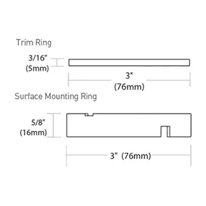 Pockit Adapt Trim Kit, 3", White Alt 7 - Image