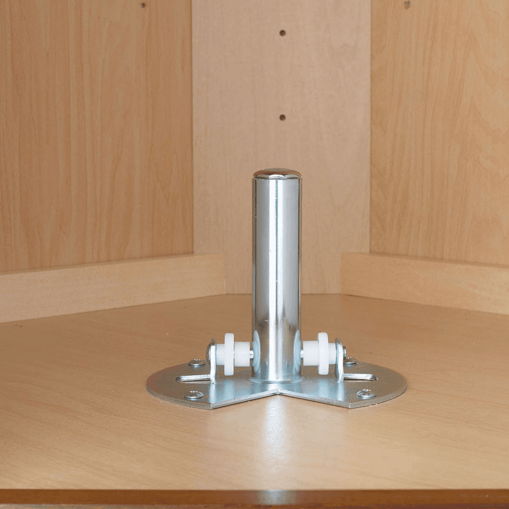 Kidney 1 Tray Bottom-Mount Hardware, Zinc - Alt Image 1