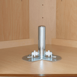 Kidney 1 Tray Bottom-Mount Hardware, Zinc - Alt Image 1