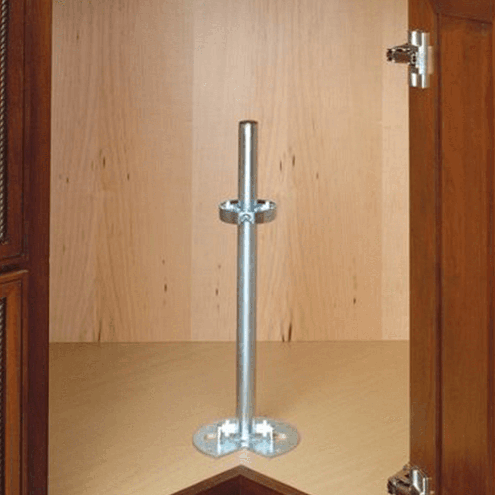 Kidney 2 Tray Bottom-Mount Hardware, Zinc - Alt Image 1