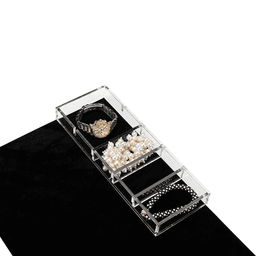 Clear acrylic jewelry organizer for Rev-A-Shelf's CVJD Series Undermount Jewelry Drawer