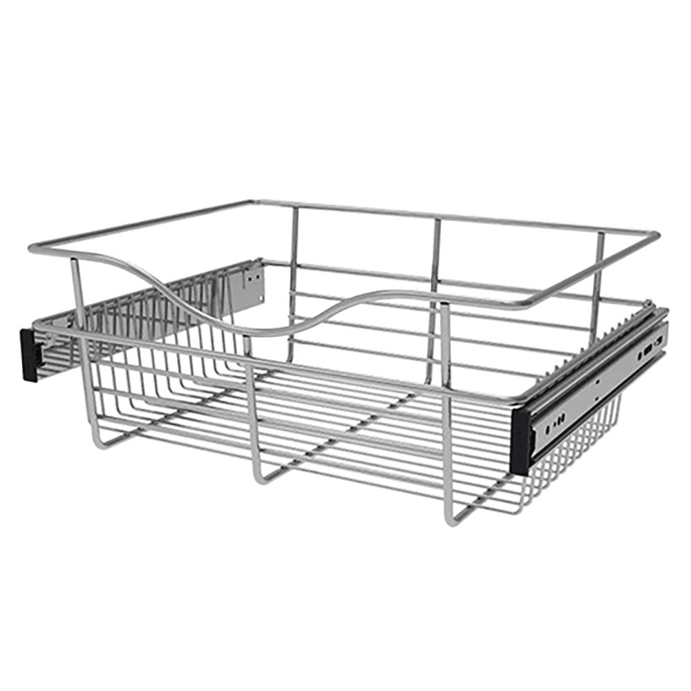 Heavy-Gauge Rev-A-Shelf 7x14x18 Wire Basket in Chrome Finish