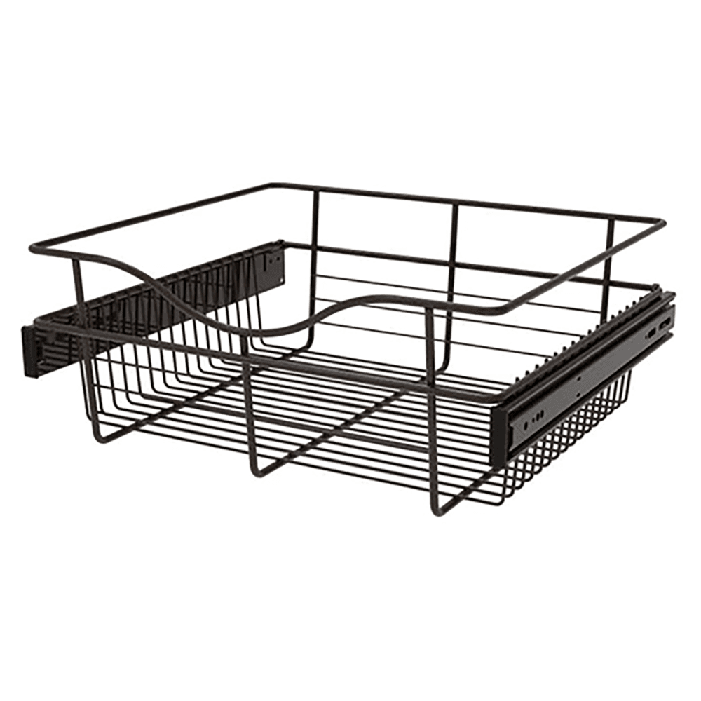 Heavy-Gauge Pull-Out Wire Basket for Organized Storage