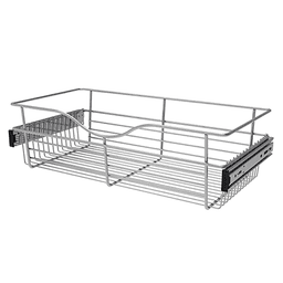 Rev-A-Shelf 7x12x24 Wire Basket in Chrome Finish with Bayonet Mounting System