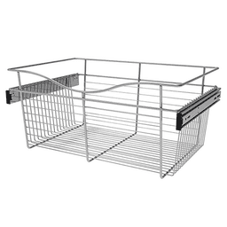 Chrome Finish Pull-Out Wire Basket by Rev-A-Shelf