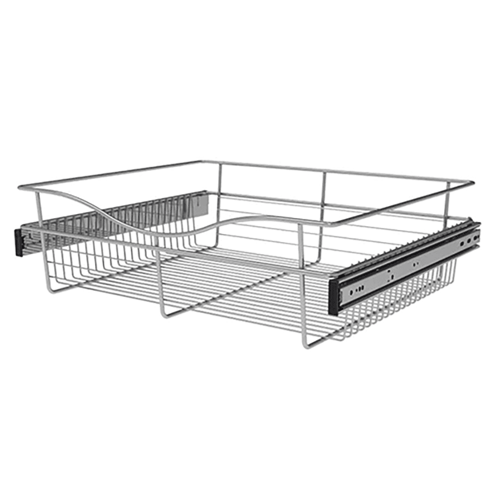 Rev-A-Shelf Chrome Finish Wire Basket - 7" x 20" x 24" Wide Heavy-Gauge Pull-Out