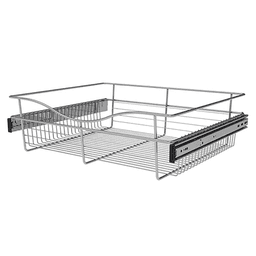 Rev-A-Shelf Chrome Finish Wire Basket - 7" x 20" x 24" Wide Heavy-Gauge Pull-Out