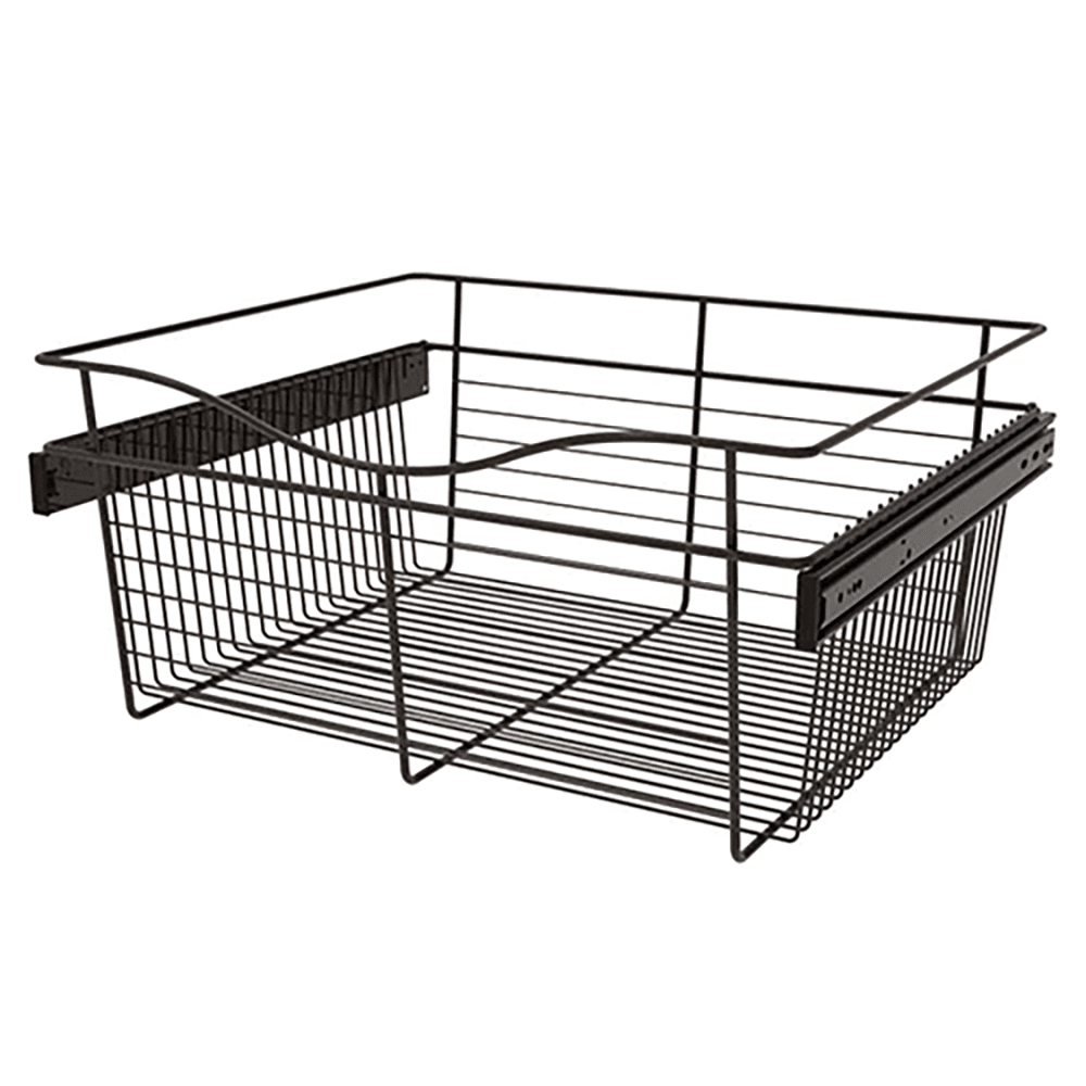 Heavy-gauge wire basket for Rev-A-Shelf, 11" x 20" x 24", in oil-rubbed bronze finish