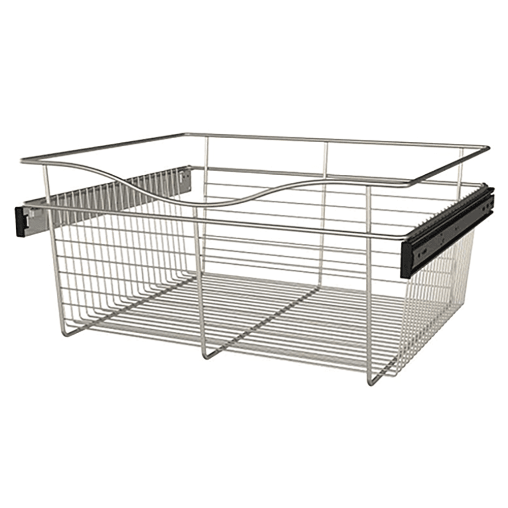 Heavy-Gauge Pull-Out Wire Basket, Satin Nickel Finish by Rev-A-Shelf