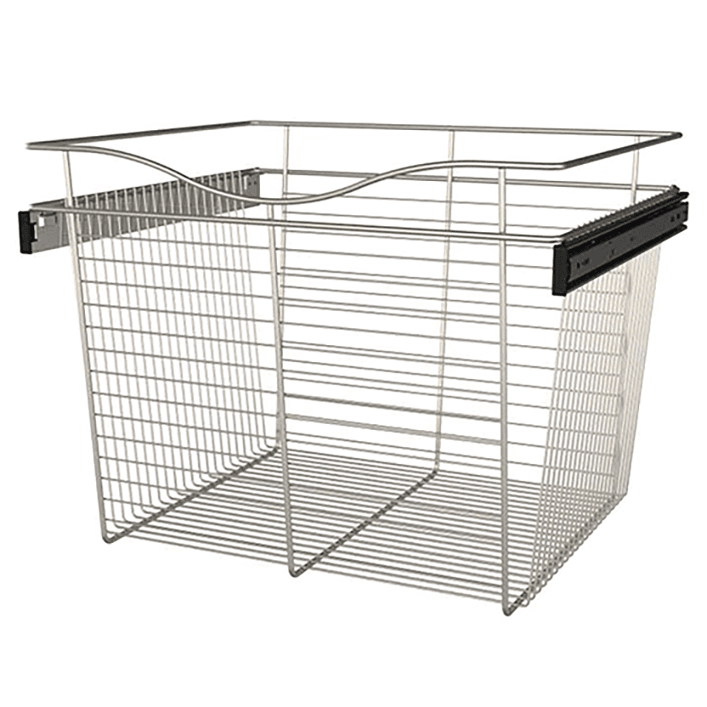 Rev-A-Shelf 18x20x24 Heavy-Gauge Pull-Out Wire Basket in Satin Nickel Finish