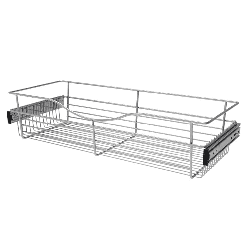 Rev-A-Shelf 7" x 12" x 30" Wide Heavy-Gauge Pull-Out Wire Basket in Chrome Finish