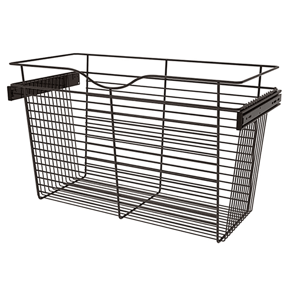 Heavy-Gauge Pull-Out Wire Basket for Cabinets by Rev-A-Shelf