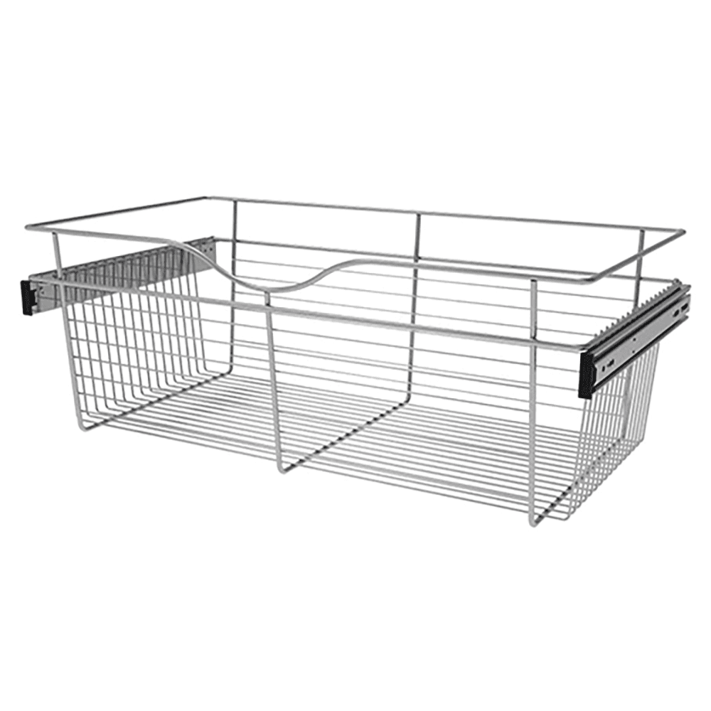 Heavy-Duty Chrome Pull-Out Basket for Rev-A-Shelf - 11x16x30