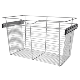 Chrome Finish Pull-Out Wire Basket by Rev-A-Shelf - 18x16x30